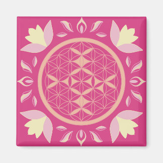 pink flower magnet