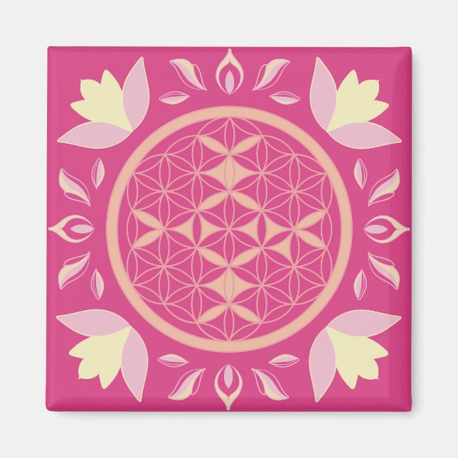 pink flower magnet (Front)