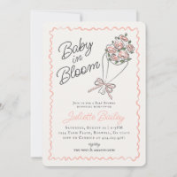 Pink Flower Market Farm Baby Shower Invitation