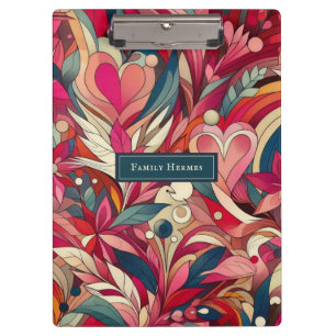 Pink Flower Morris art Clipboard