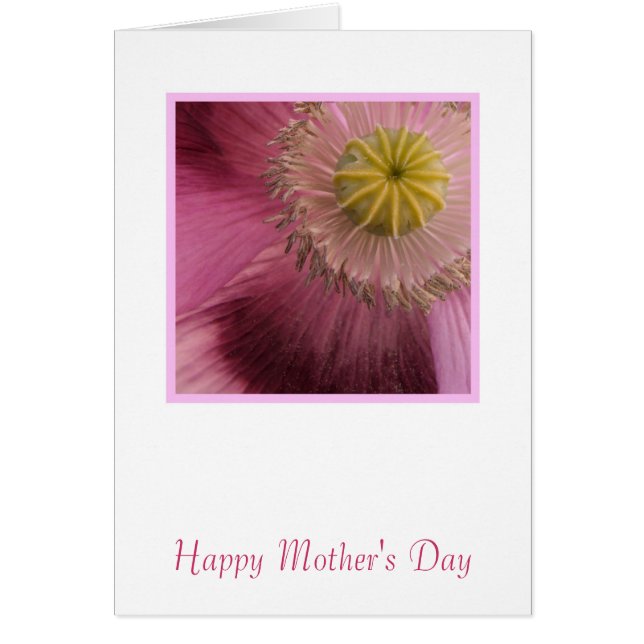 Pink Flower Mother's Day Card (Front)