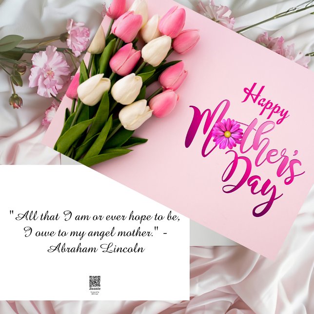 Pink Flower Mother's Day Greeting Card (Creator Uploaded)