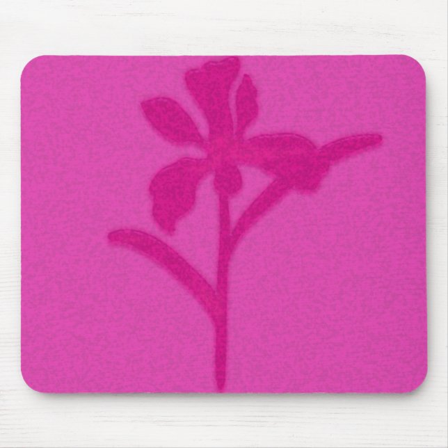 pink flower mouse pad (Front)