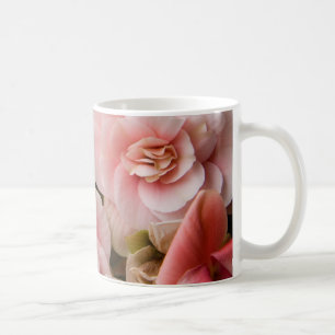Pink flower mug