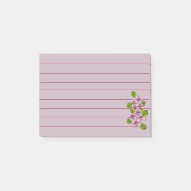 Pink Flower Note (Front)