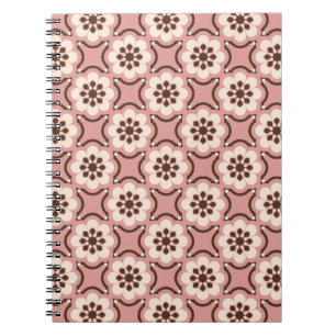 Pink flower notebook