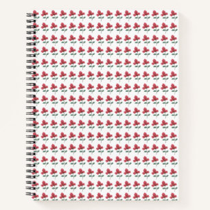 pink flower notebook