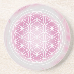 pink Flower of Life Coaster