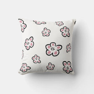 Pink flower pattern - cushion
