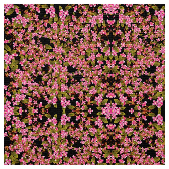 Pink flower pattern fabric (Swatch)