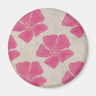 Pink Flower Pattern Magnet