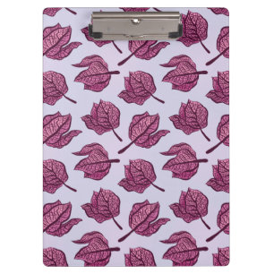 Pink Flower Pattern Pastel Floral Physalis Bloom Clipboard