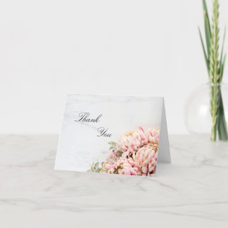 Pink Flower Personalised Thank You Card