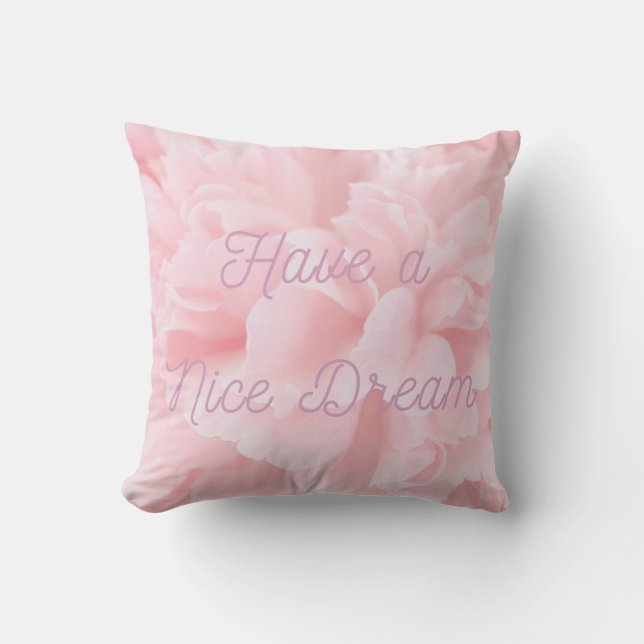 Pink Flower Petals Square Pillow Throw Pillow (Front)