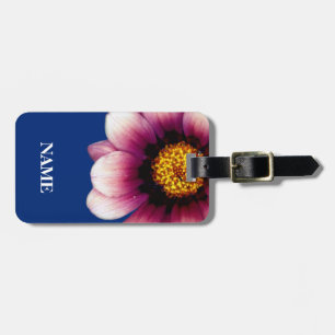 Pink Flower Photo Luggage Tag