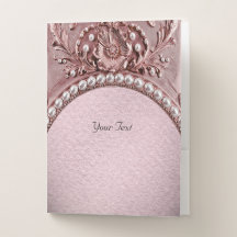 Pink Flower Pocket Folder