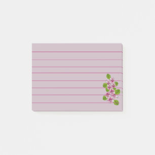 Pink Flower Post-It Note