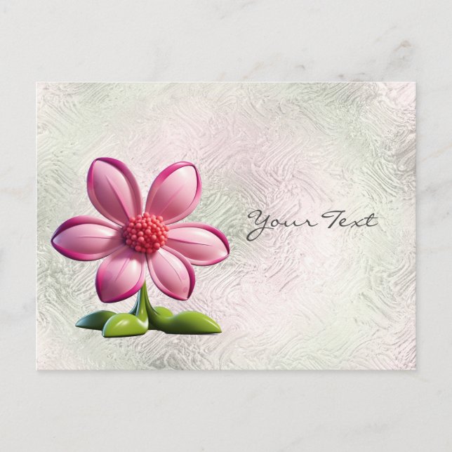 Pink Flower Postcard (Front)