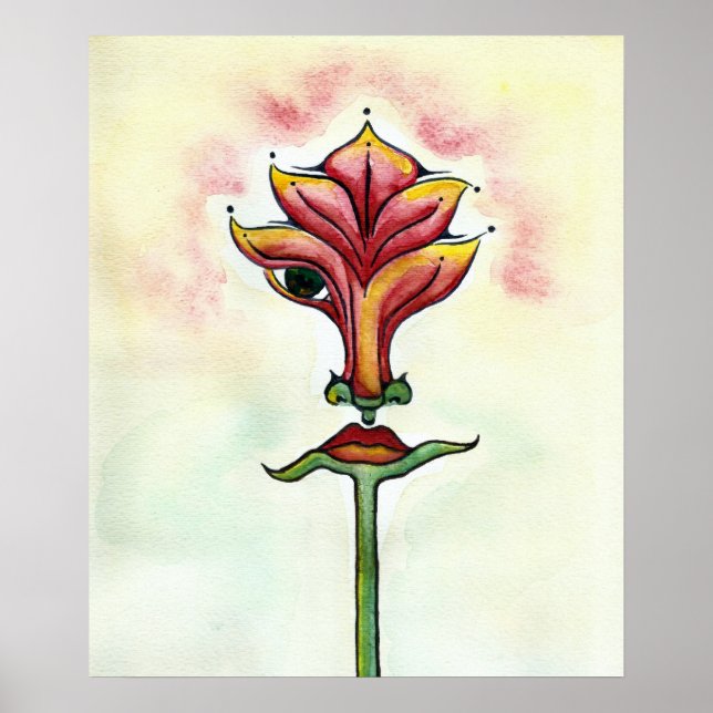 Pink Flower Poster (Front)