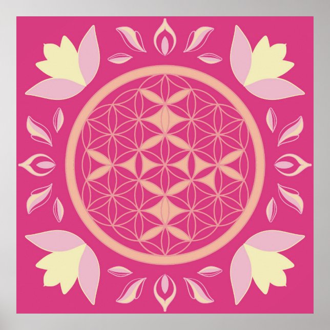 pink flower poster (Front)