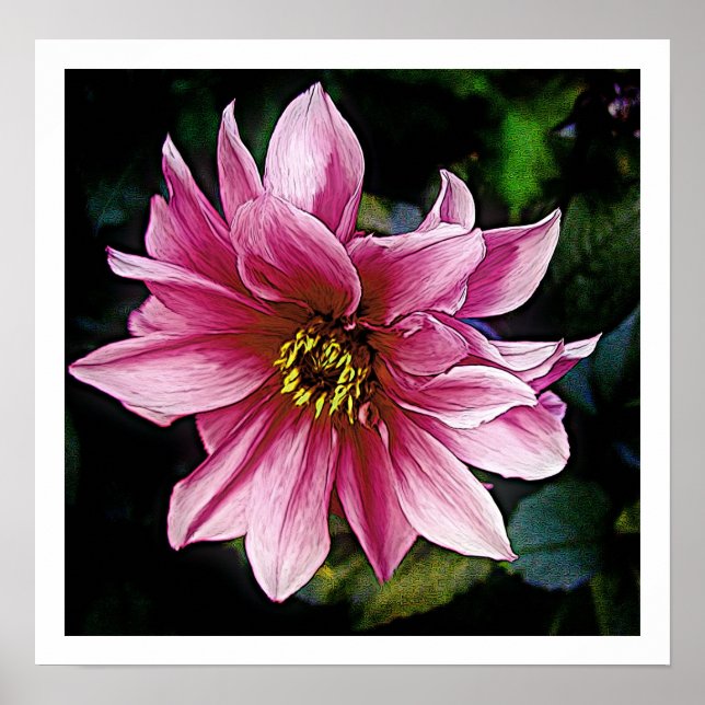 Pink Flower Poster (Front)
