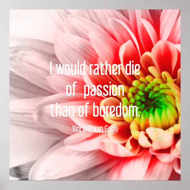 Pink Flower Quote Poster (Front)