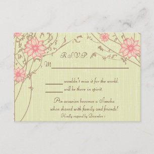 Pink Flower Response Card
