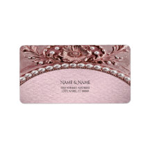 Pink Flower Return Address Label