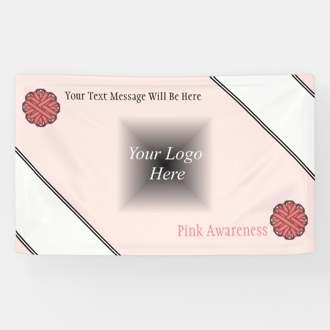 Pink Flower Ribbon by Kenneth Yoncich Banner (Horizontal)