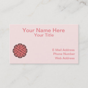 Pink Flower Ribbon by Kenneth Yoncich Business Card