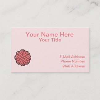 Pink Flower Ribbon by Kenneth Yoncich Business Card