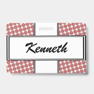 Pink Flower Ribbon by Kenneth Yoncich ID Badge