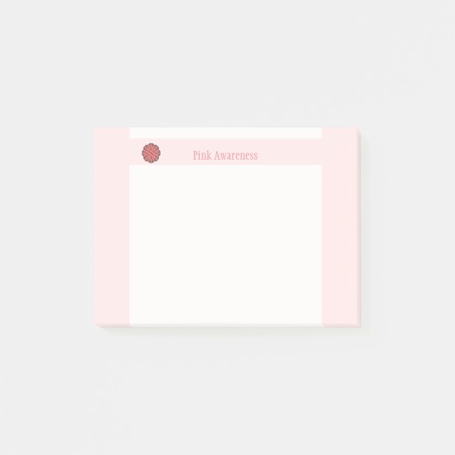 Pink Flower Ribbon by Kenneth Yoncich Post-it Notes (Front)