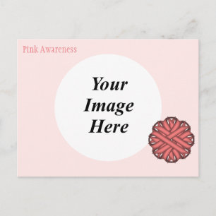 Pink Flower Ribbon Template by Kenneth Yoncich Postcard
