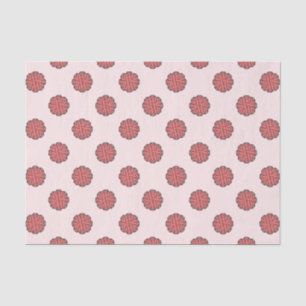 Pink Flower Ribbon Tissue Paper