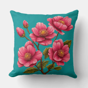 🌸 Pink Flower Room Decor Accent Gift Idea 🌸 Cushion