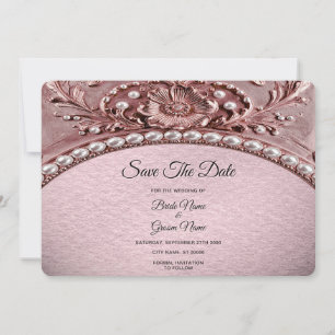 Pink Flower Save The Date