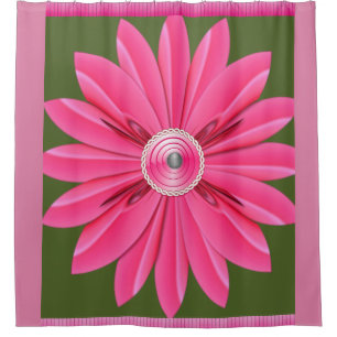 pink flower showercurtain purple shower curtain