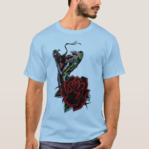 pink_flower_snake_cobra_tattoo_fantasy_302_P T-Shirt