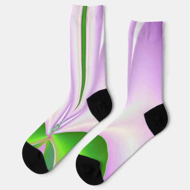 Pink Flower Socks (Left)