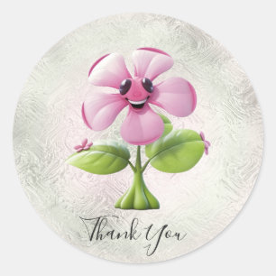 Pink Flower Sticker