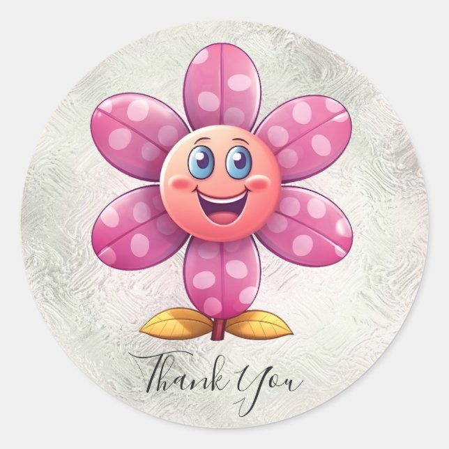 Pink Flower Sticker (Front)