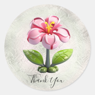 Pink Flower Sticker
