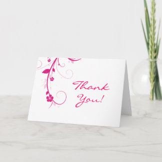 PInk Flower Swirls Greeting Card