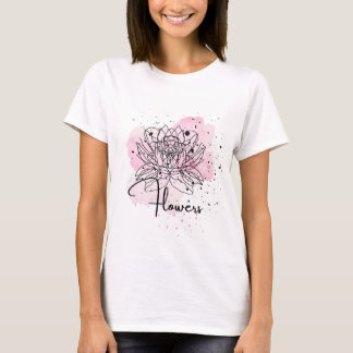 Pink flower T-Shirt