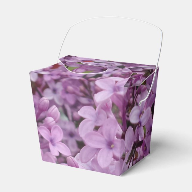 Pink  Flower Take Out Favour Box (Front Side)