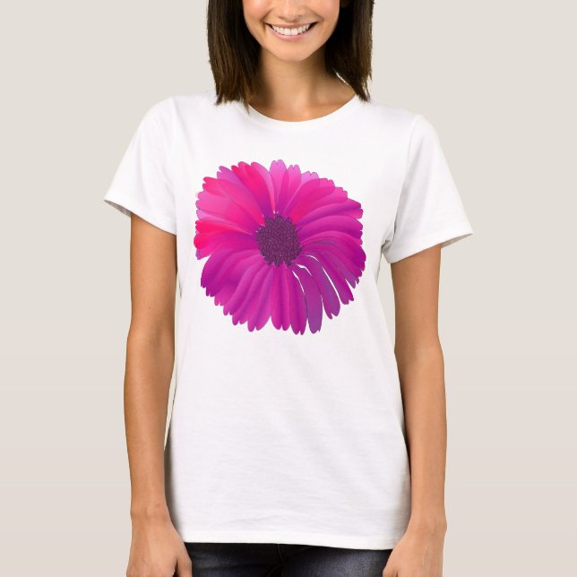 Pink Flower Tank Tops & T-shirts (Front)