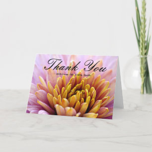Pink Flower Thank You Card