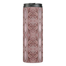 Pink Flower Thermal Tumbler