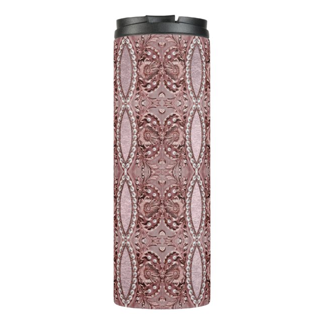 Pink Flower Thermal Tumbler (Back)